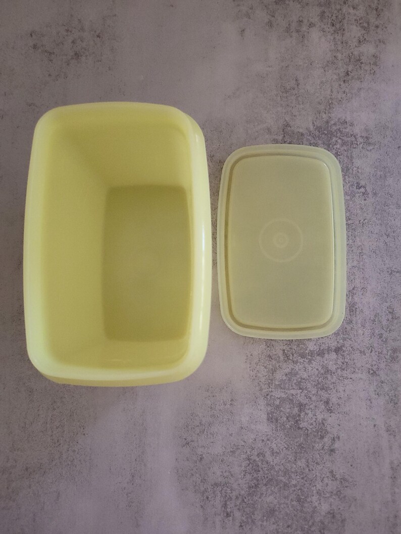 Vintage Tupperware Yellow Stacking Storage Container With Lid, Kitchen ...