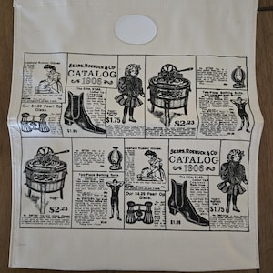 Sears, Roebuck & Co 1906 Catalog Design, Give-a-way Century Canvas Tote Bag  New In Package Never Used, Marketing, Advertising, Department