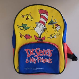 Vintage 1997 Dr. Seuss & His Friends Leichter Nylon Kinder Rucksack