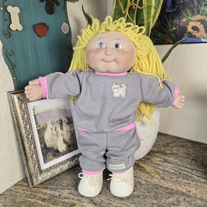 Vintage 14" Porcelain Girl Doll with Blonde Hair