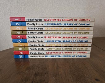 1972 Family Circle Illustrated Library of Cooking Volume 1 - 10 Available, Recipes, Cooking Basics