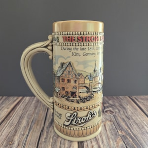 The Strohs Beer Co. Beer Stein By Ceramarte Brazil #171958, Collector Stein, Beer Mug, Gift, Birthday