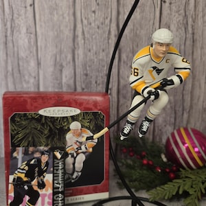 1998 Mario Lemieux Pittsburgh Penquins Hockey Greats NHL Hallmark Andenken Ornament Sammler Serie Sammelkarte, Weihnachten, Sport