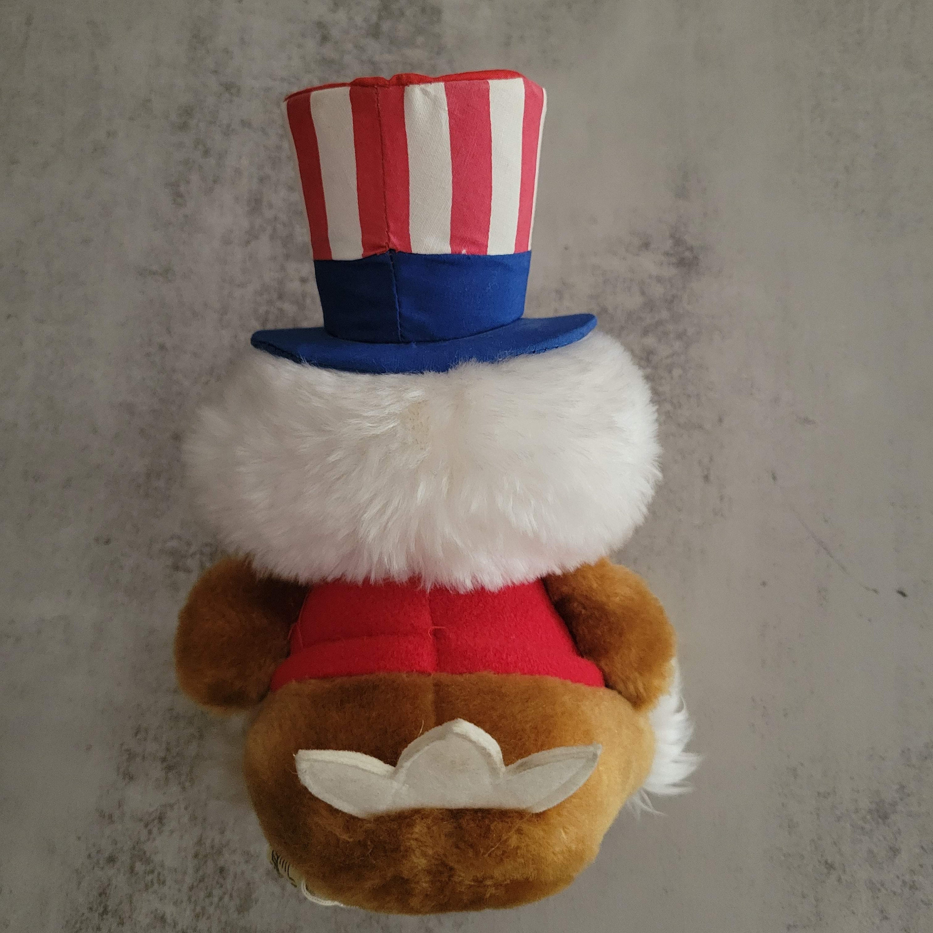 Peluche Sam L'Aigle Mascotte Jeux Olympiques Los Angeles 1984 - 15 Pouces - Wallace Berrie Company - Neuf