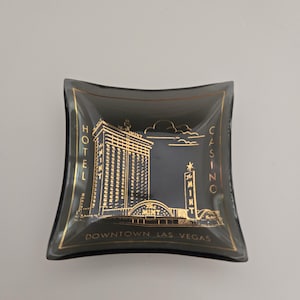 Vintage Mini Smoked Glass Tray Dish - The Mint Casino Las Vegas, Downtown Las Vegas Nevada, Vintgae Vegas, Hotel and Casino, Dish, Trinket
