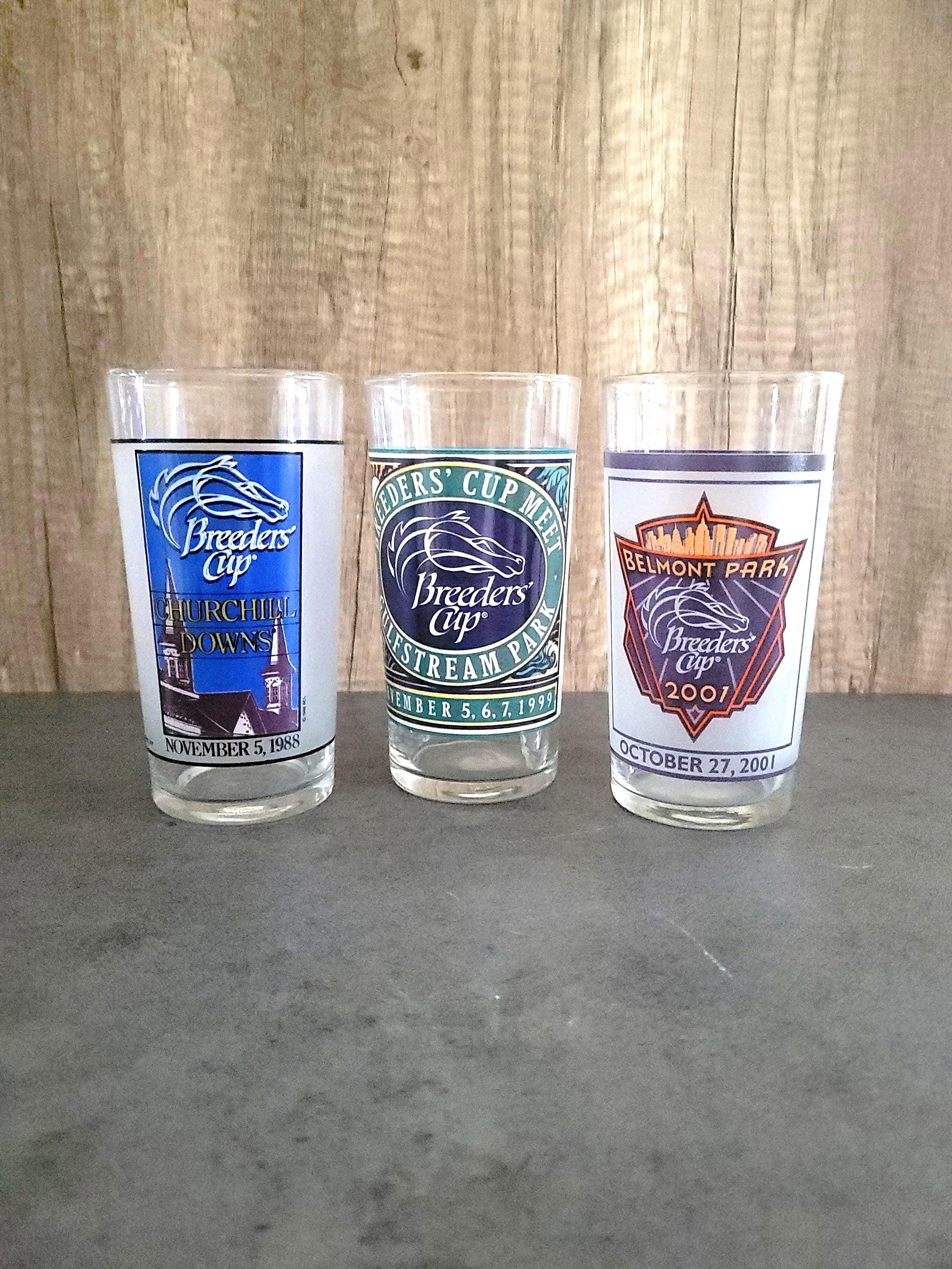 Vintage 1988, 1999, 2001 Breeders' Cup Glasses, Horse Racing, Race, Jockey,  Churchill Downs, Roses, Running, Gift, Barware, Derby - Etsy