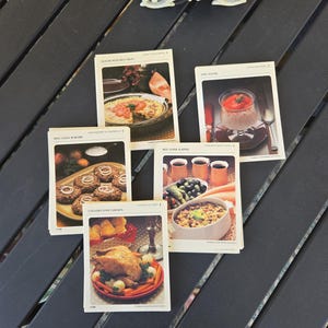 Vintage Betty Crocker Rezeptkarten 5er Set ohne Trennkarte, Geschenk, Kochen, Kithchen, Theke, Rezepte, Ideen, Mama, Mutter
