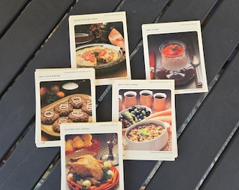 Vintage Betty Crocker Recipe Cards Set of 5 without Divider Card, Gift, Cooking, Kithchen, Counter, Recipes, Ideas, Mom, Mother's