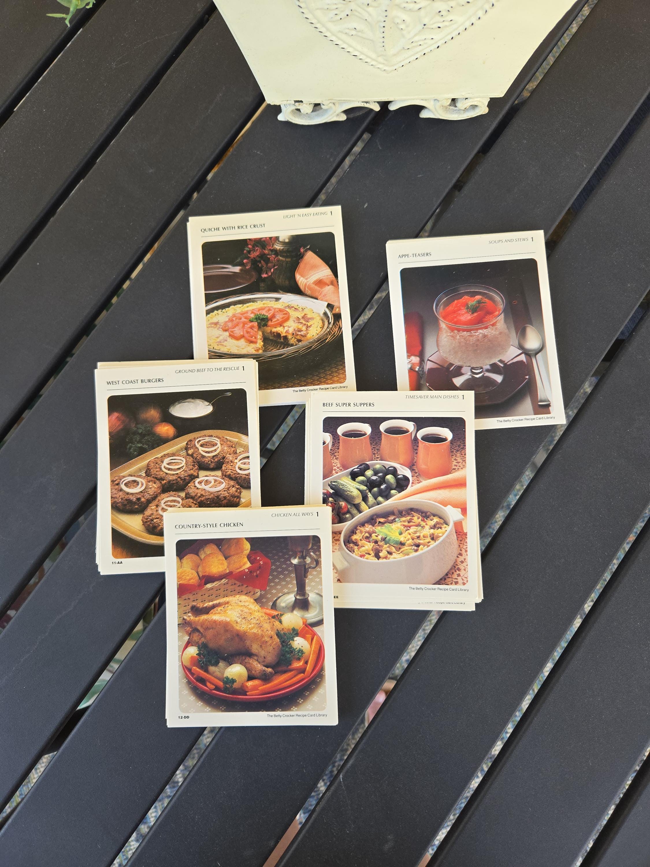 Vintage Betty Crocker Recipe Cards Set of 5 Without Divider