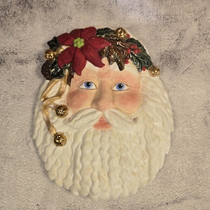 Santa Face Ceramic Wall Plaque - Etsy Canada