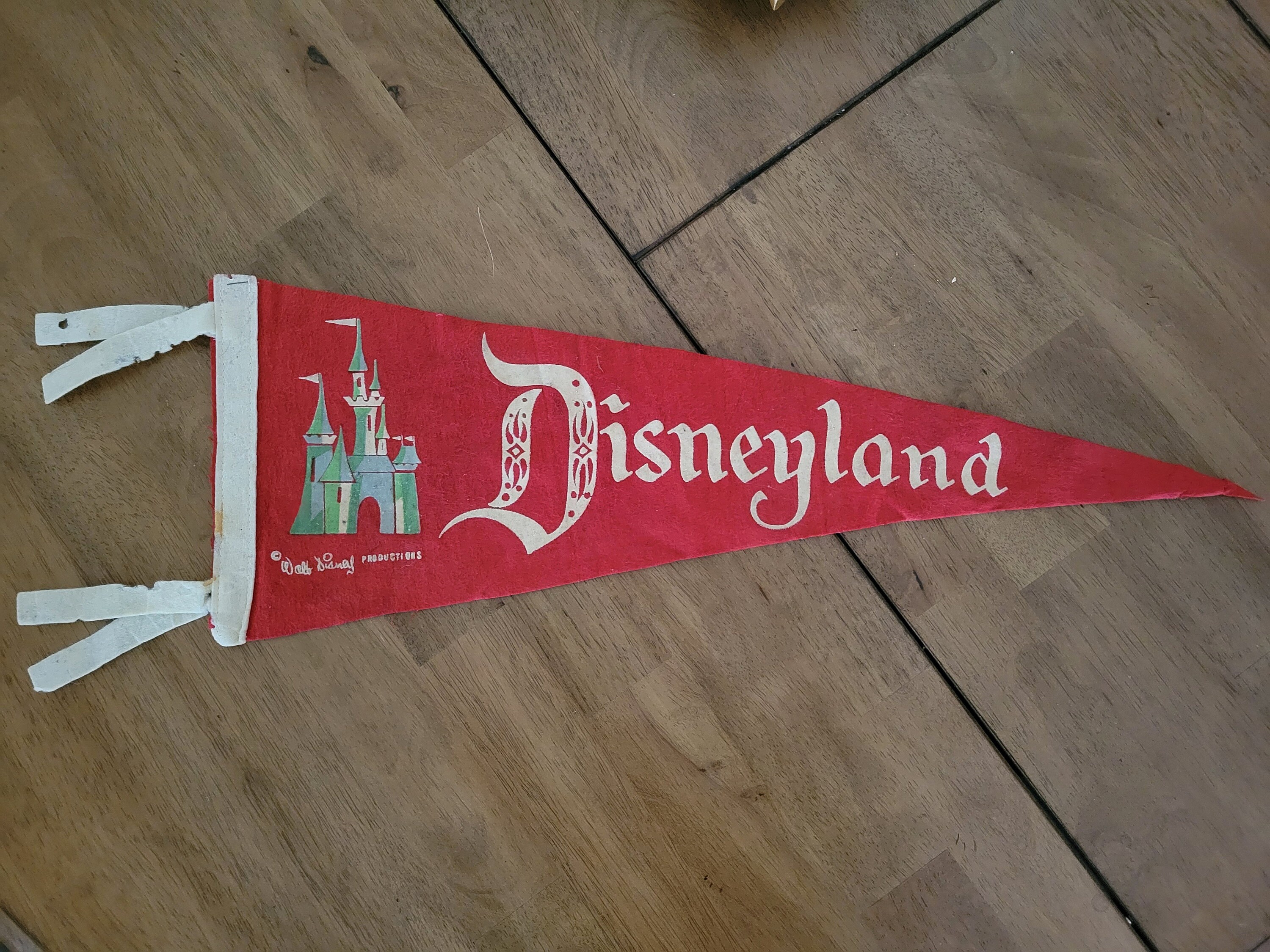 Vintage Disneyland Pennant Flag Walt Disney Theme Park Decor Souvinir California Gilf 1950 s 1960 s Collectible Mickey Mouse Etsy UK