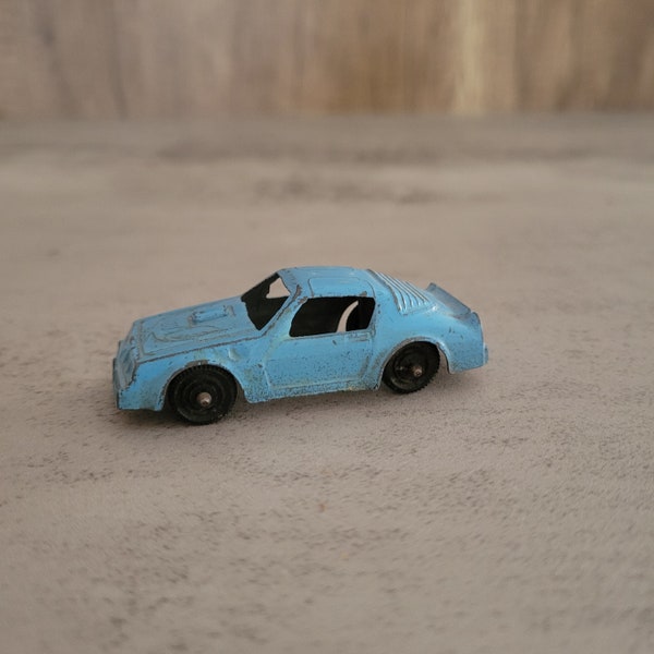 Vintage Tootsie Toy Pontiac Firebird Phoenix Blue 2.5" Diecast Car Gift, Toys, Cars, Wheels, Metal, Birthday, Made in USA