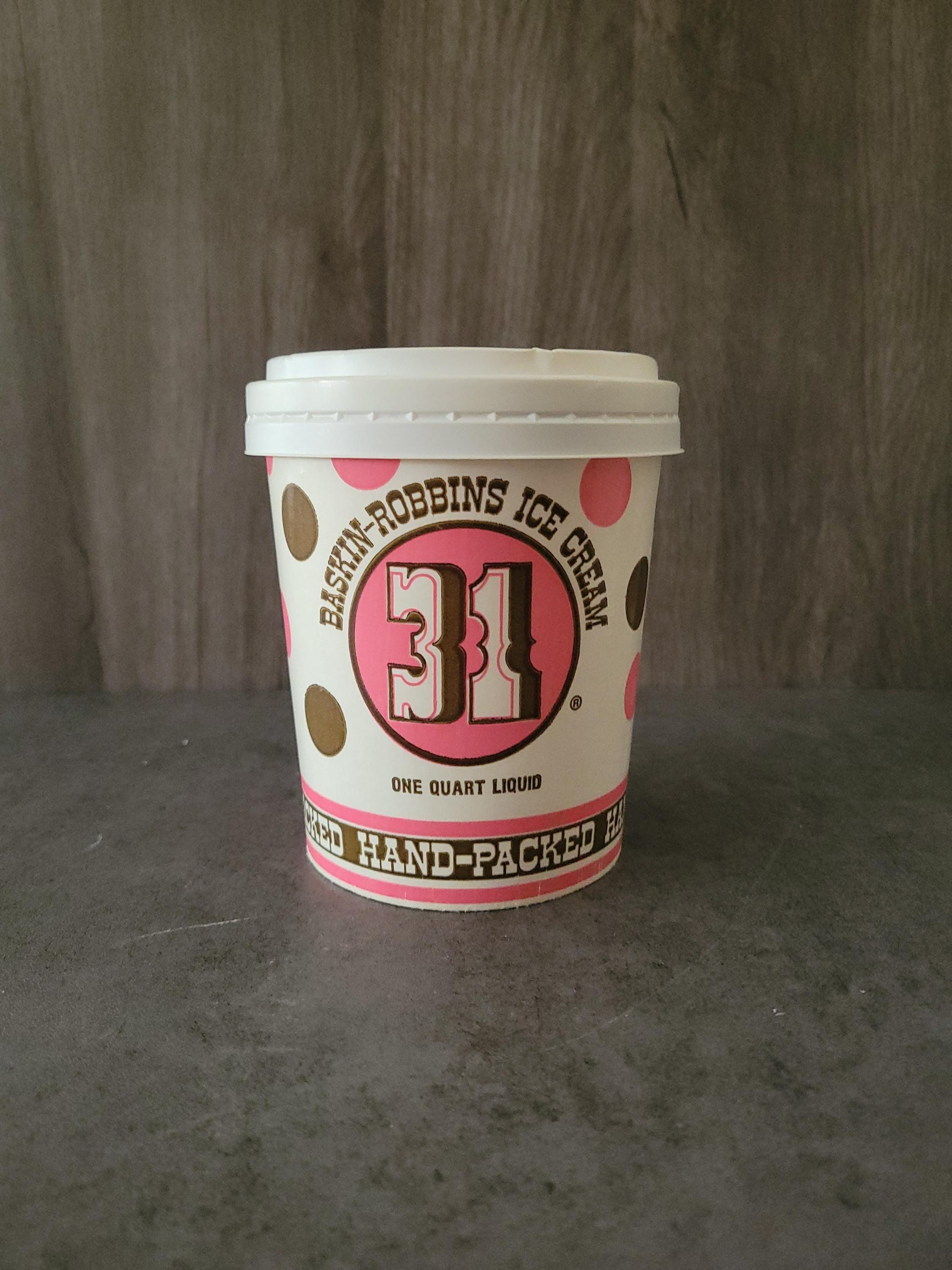 Vintage 1970s Baskin-robin 31 Flavors UN-USED One Quart Container 