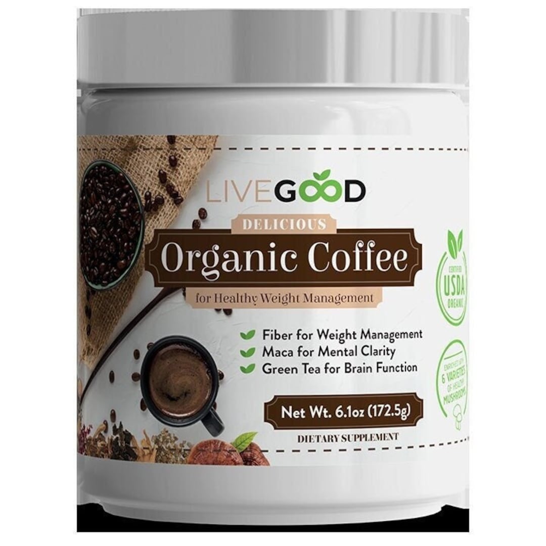 Livegood Healthy Organic Coffee Mushroom Blend Red Reishi Etsy
