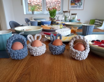 Eierbecher gehäkelt Osterkörbchen Ostern Easter Korb Brotkorb Hasenkörbchen | Korb Hase | Osterkörbchen | Häkelkorb | Hasenkorb | Ostern |