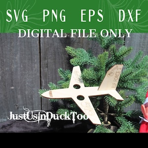 Elf Airplane prop Download, Christmas, Plane, Shelf sitter, Xmas,SVG, PNG, Eps, Dxf, Instant download laser, Wood laser engraved