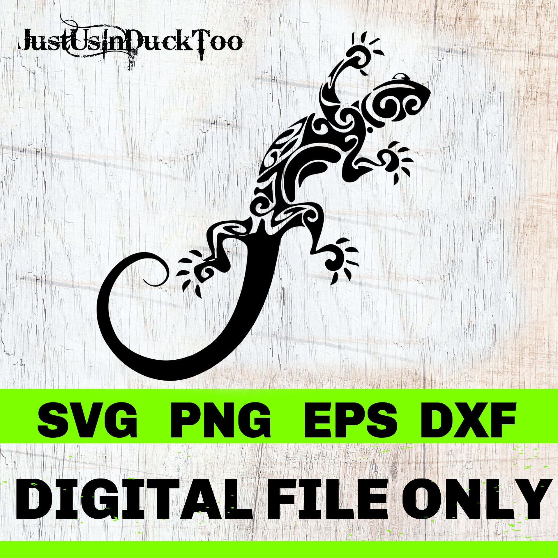 Lizard Dxf File Tribal Lizard Clipart Digital Download, Reptile SVG PNG, Eps, Dxf Gecko ...