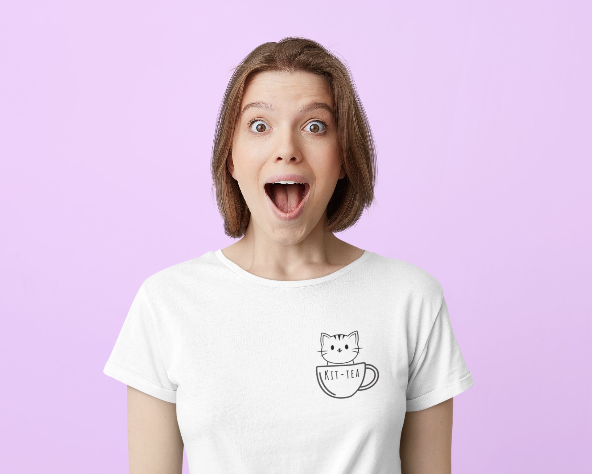 Kittea Tshirt Cat Lover Tshirt Funny Cat Cat Lover Gift Etsy UK