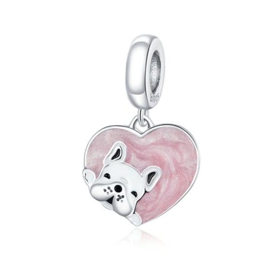 French Bulldog Charm for Pandora Charm Bracelet, Bulldog Charm