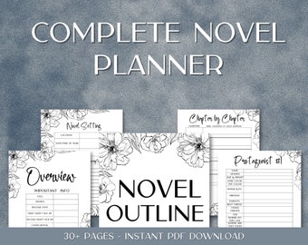 Novel Planner, Writing Planner, Complete Book Planner, Book Writer's Workbook