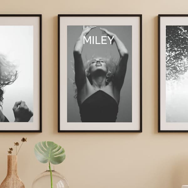 Miley Cyrus Gallery Wall  Bundle 3 x A4 Digital Download Prints