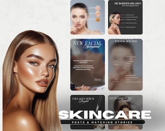 Skincare Instagram Templates Esthetician Instagram Posts (Digital Download)