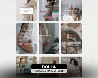 Doula Instagram Templates, Birthworker Posts, Postpartum Doula Content (Digital Download)