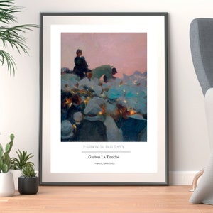 Gaston La Touche, Pardon in Brittany, Printable Wall Art, Digital download, Printable Art.