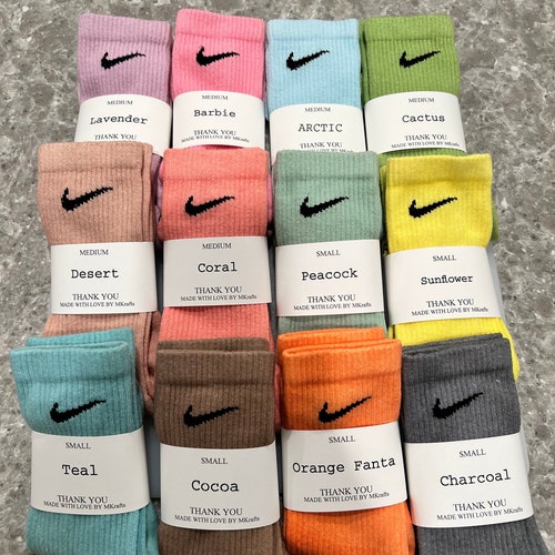 Hand Dyed Nike Drifit Socks Tie Dye Etsy