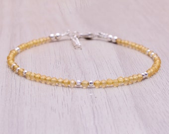 Faceted Citrine Bracelet, Abundance Crystal, November Birthstone