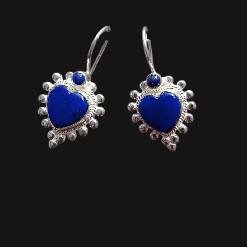 Boucles D'oreilles Pendantes Lapis Lazuli – Argent 925 – Neuves Avec étiquettes