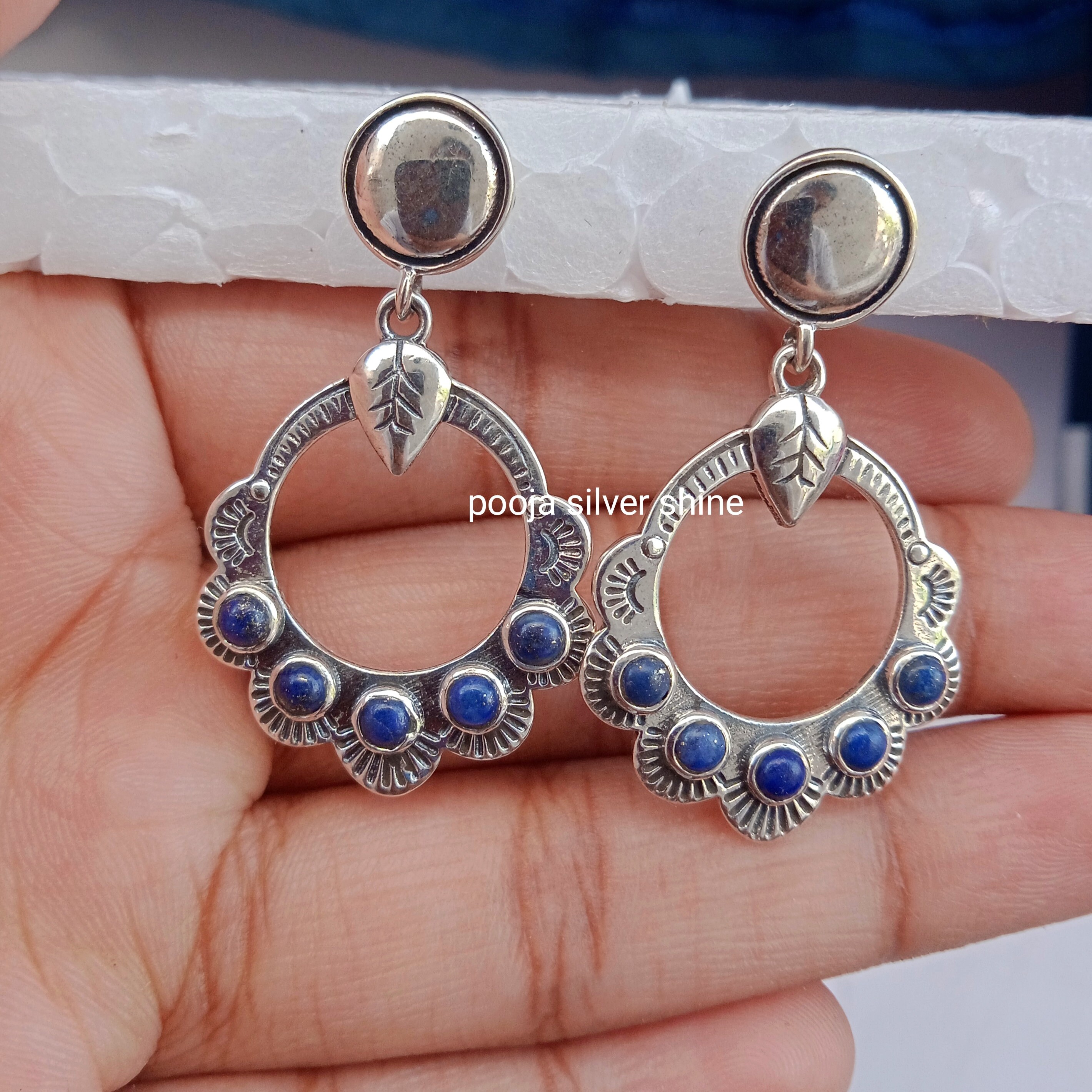 NILOY Lapislazzuli Gemma Argento Sterling 925 Anello fatto a NILOY Lapislazzuli Gemma Argento Sterling 925 Anello fatto a