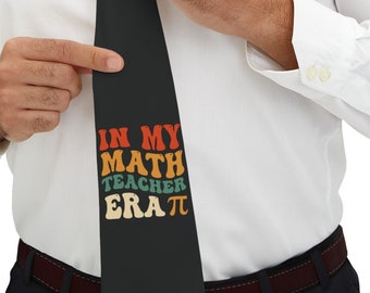 In my Math teacher ERA Necktie, men's fashion, School Wear, Casual Wear, Silky Finish, Polyester, necktie, Father's Day, Teachers gift