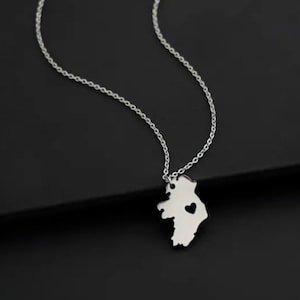 Herz der Irland Map Halskette