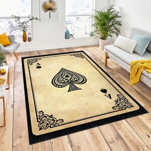 Kasino-Teppich, Spielkarte-Dekor, Spielkarte-Teppich, personalisierter Teppich, gemusterter Spielkarten-Teppich, Spielkarten-Dekor-Teppich