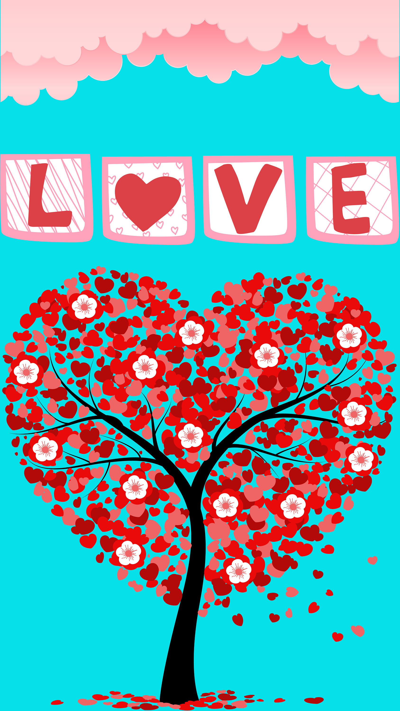 Valentines Day Phone Wallpaper (set of 5) - Etsy