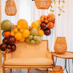 Thanksgiving Balloon Garland Kit Friendsgiving Balloons Fall Balloon Arch Autumn Balloons Mustard Balloons Burnt Orange Balloons Fall Party