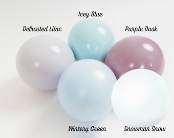 Frozen Birthday Balloon Garland: Icey Blue, Lilac, Winter Party