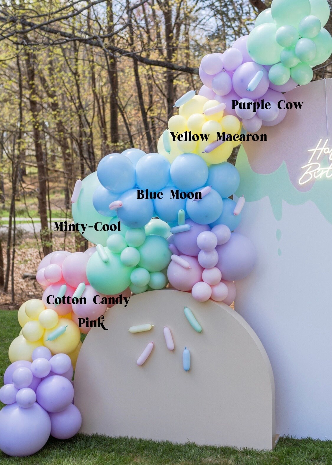 Ice Cream Balloons Sweet Balloon Garland Kit by NoelleRaeCorp