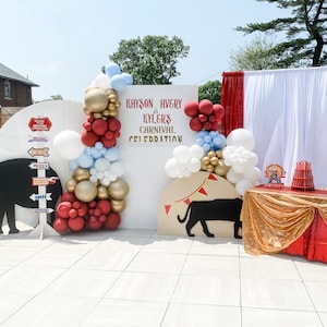 Carnival Balloon Garland Circus Balloon Garland Kit Red Balloon Arch Greatest Birthday Bash Carnival Arch Circus Arch Kit First Birthday