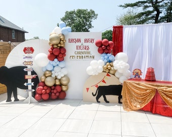 Carnival Balloon Garland, Circus Balloon Arch, Come One Come All Balloons, Greatest Birthday Bash, First Birthday Balloons