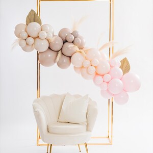We Can Bearly Wait Balloon Garland  Boho Balloons Pink Balloons Tan Balloons Neautral Balloon Garland Kit Balloons for Baby Shower Baby Pink