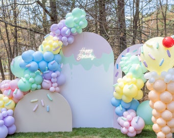 Ice Cream Balloons Sweet Balloon Garland Kit Pastel Balloon Arch Here’s The Scoop Balloons Sprinkled With Love Balloons Four Ever Sweet Kit