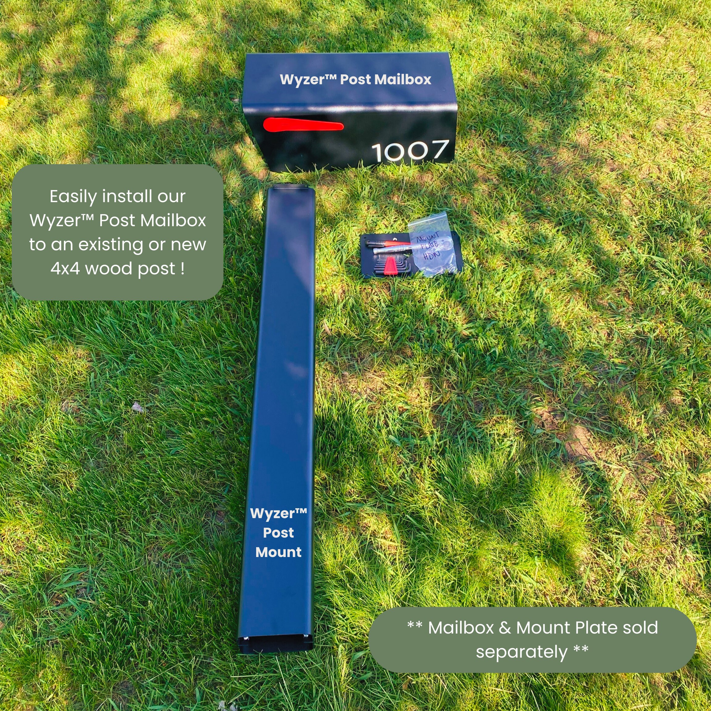Rustproof Aluminum 4x4 Mailbox Post Cover: Black, Sage, Red - Etsy