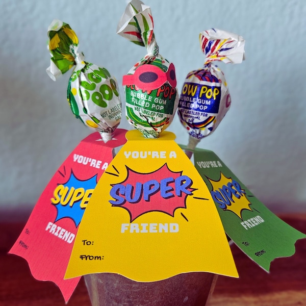 Capes imprimables de super-héros Lollipop