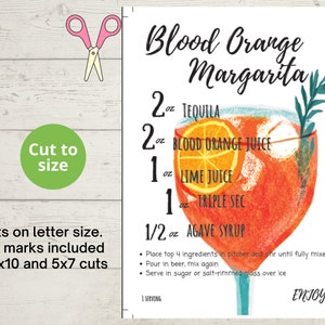 Printable Margarita Recipe Bundle for National Margarita Day, Fiesta Theme, Margarita Monday ...