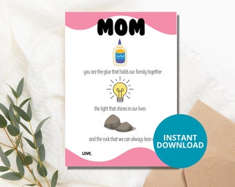 Tarjeta Imprimible del Día de las Madres, Única y Divertida