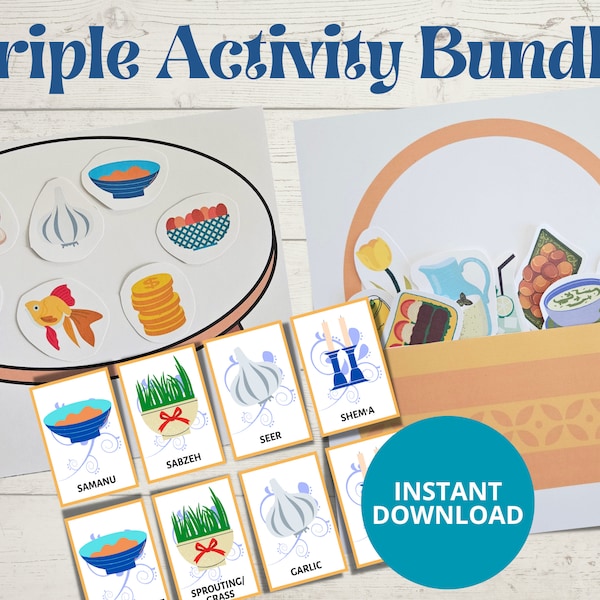 Printable Triple Bundle Nowruz und Sizdah Bedar Aktivität