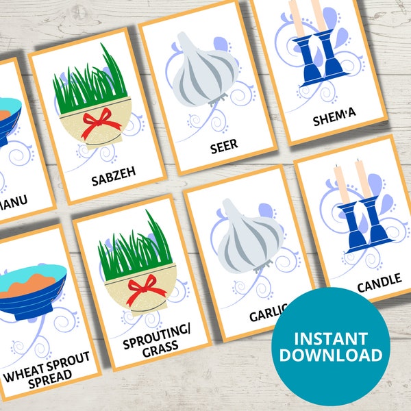 Printable Nowruz Memory Matching Game/Flash Cards