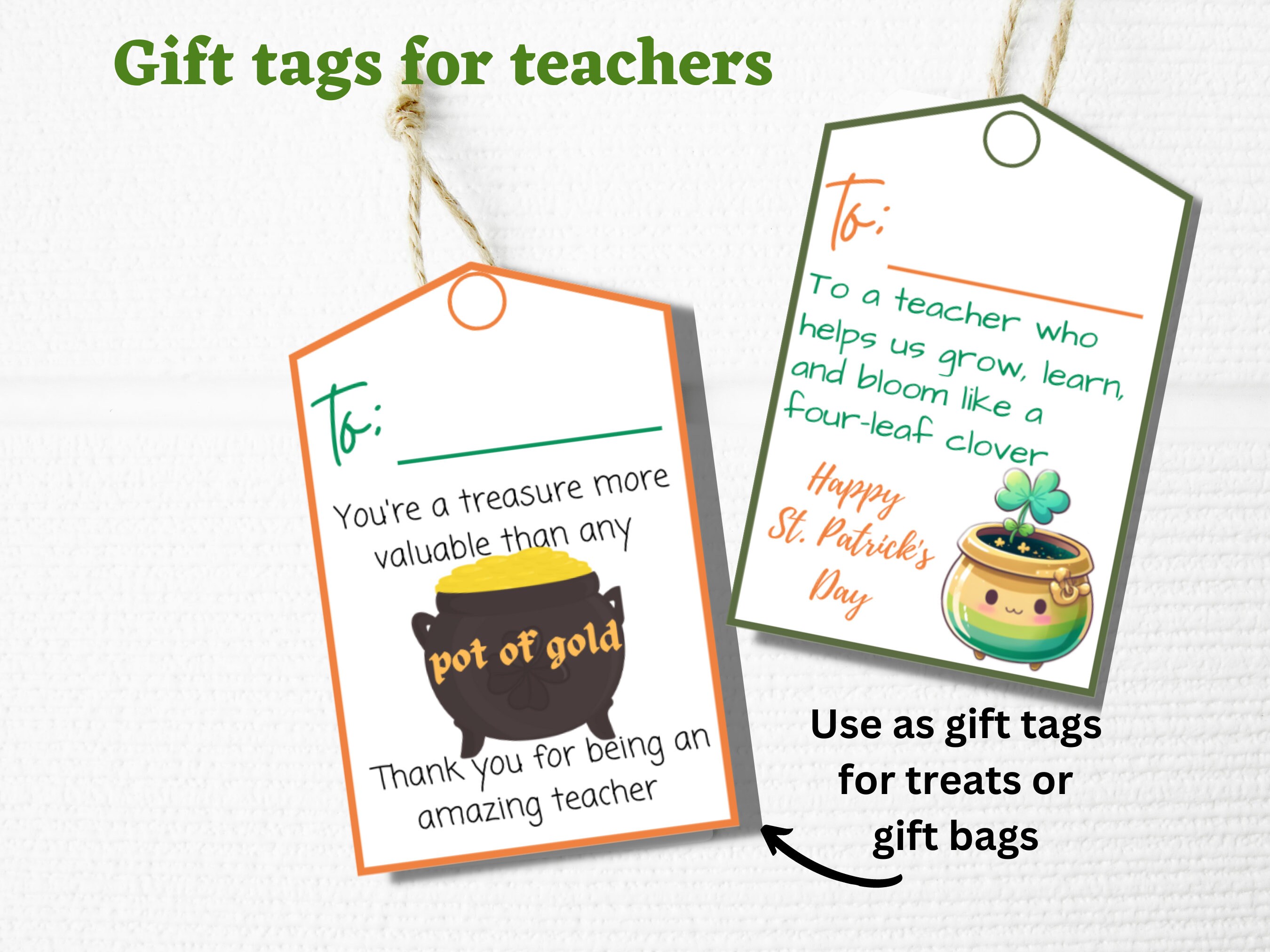 9 Printable Unique Design Gift Tags for TEACHERS - Etsy